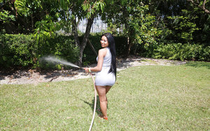 18 year old girl Bella nudeing off a cock in her graduation attire